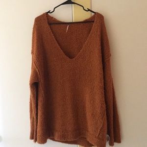 Free People Oversized V Neck Sweater